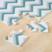 Puzzle Motif Chevron ZigZag dans Mint Green (Côté)