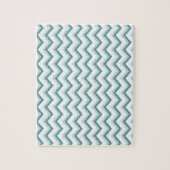 Puzzle Motif Chevron ZigZag dans Mint Green (Vertical)