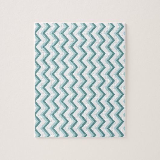 Puzzle Motif Chevron ZigZag dans Mint Green (Vertical)