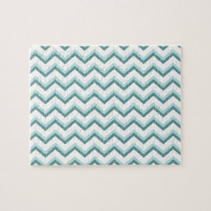 Puzzle Motif Chevron ZigZag dans Mint Green