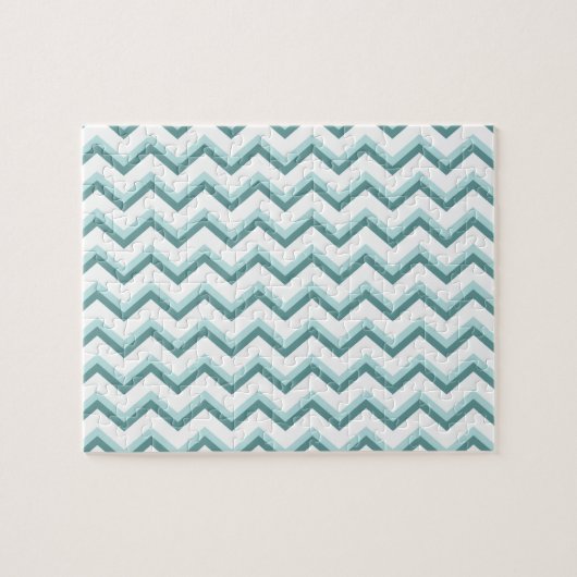 Puzzle Motif Chevron ZigZag dans Mint Green (Horizontal)