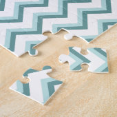 Puzzle Motif Chevron ZigZag dans Mint Green (Côté)