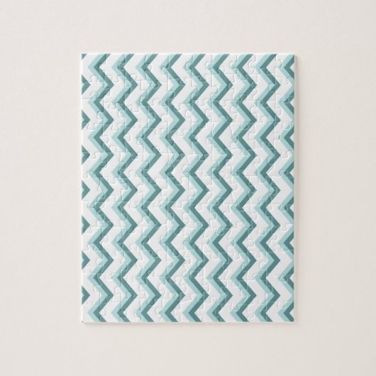 Puzzle Motif Chevron ZigZag dans Mint Green (Vertical)