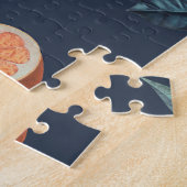 Puzzle Motif citron et feuille VI (Côté)