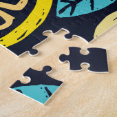 Puzzle Motif Citrus Lemon Doodle Arrière - plan (Côté)