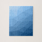 Puzzle Motif classique bleu géométrique en maillage sombr (Vertical)