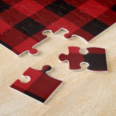 Puzzle Motif classique rouge et noir (Côté)