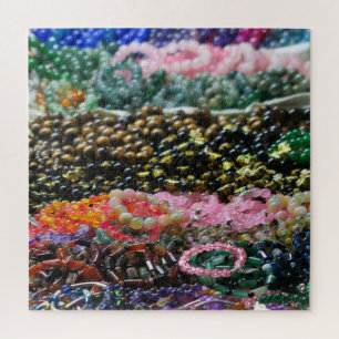 Puzzle motif coloré, en tissus,