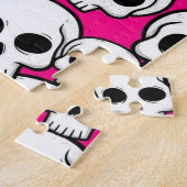 Puzzle Motif crâne rose (Côté)
