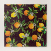 Puzzle Motif d'agrumes, Oranges Vintages de citrons. (Horizontal)