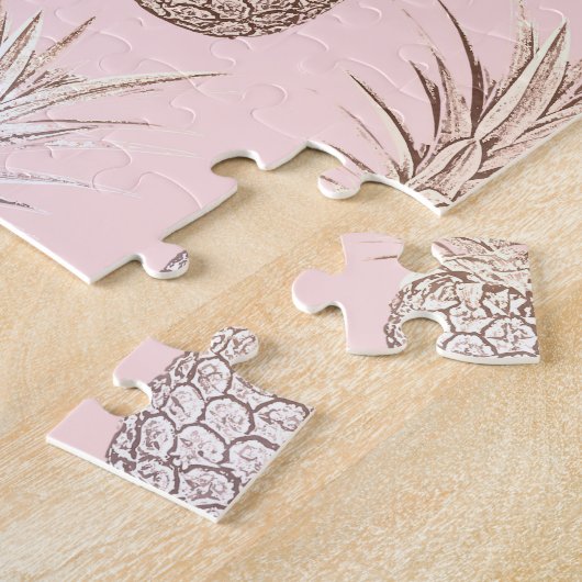 Puzzle Motif d'ananas doré et broussailleux (Côté)