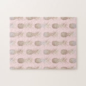 Puzzle Motif d'ananas doré et broussailleux (Horizontal)