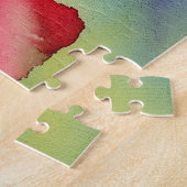 Puzzle Motif d'aquarelle arc-en-ciel dynamique (Côté)