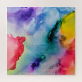 Puzzle Motif d'aquarelle arc-en-ciel dynamique (Horizontal)