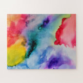 Puzzle Motif d'aquarelle arc-en-ciel dynamique (Horizontal)