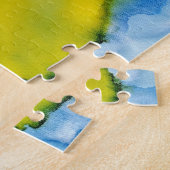 Puzzle Motif d'aquarelle arc-en-ciel dynamique (Côté)