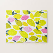 Puzzle Motif d'aquarelle citron (Horizontal)