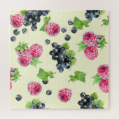 Puzzle Motif d'aquarelle de framboise, curry (Horizontal)