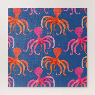 Puzzle Motif d'aquarelle octopus de dessin coloré