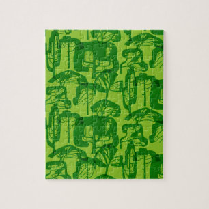Puzzle Motif d'arbres verts
