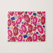 Puzzle Motif de baiser de rouge à lèvres (Horizontal)