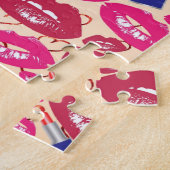 Puzzle Motif de baiser de rouge à lèvres (Côté)