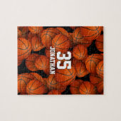Puzzle motif de basket-ball pour garçons ou filles (Horizontal)