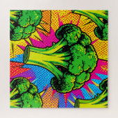 Puzzle Motif de brocoli Pop Art vibrant (Horizontal)