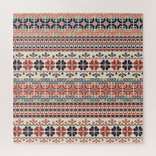 Puzzle Motif De Broderie Palestinienne : Beauté Tradition
