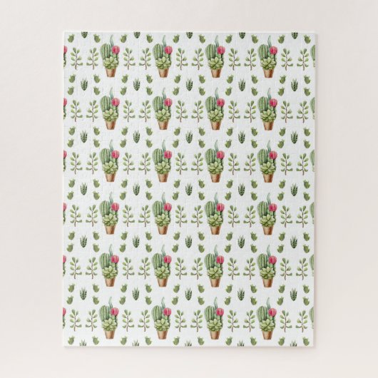 Puzzle Motif de cactus cactées succulentes | (Vertical)