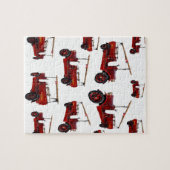 Puzzle Motif de camion Vintage rouge, (Horizontal)