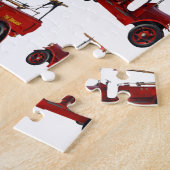 Puzzle Motif de camion Vintage rouge, (Côté)