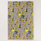 Puzzle Motif de camions de construction (Vertical)