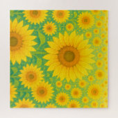Puzzle Motif de champ de tournesol vibrant (Horizontal)