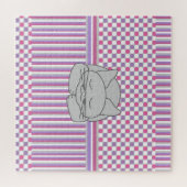 Puzzle Motif de chat gris dormant (Horizontal)