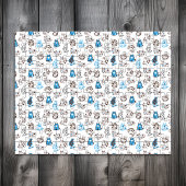 Puzzle Motif de chat Kitty difficile | Bleu classique