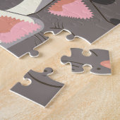Puzzle Motif de chats blancs et gris (Côté)