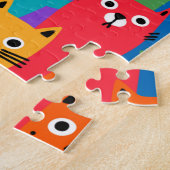 Puzzle Motif de chats colorés (Côté)
