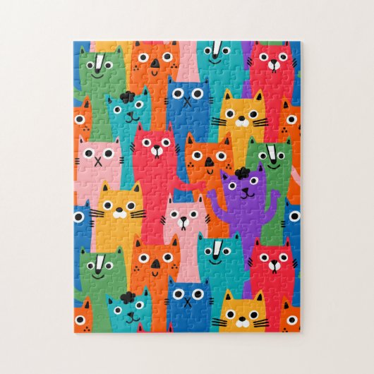 Puzzle Motif de chats colorés (Vertical)