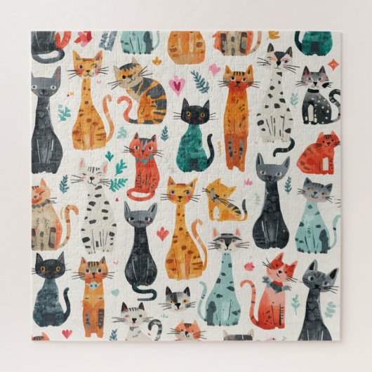 Puzzle Motif de chats mignons (Vertical)