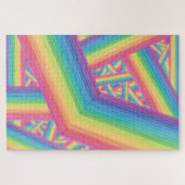 Puzzle Motif de chevauchement géométrique arc-en-ciel cla (Horizontal)