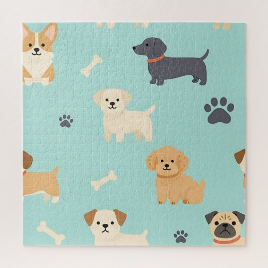 Puzzle Motif de chiots mignons (Vertical)
