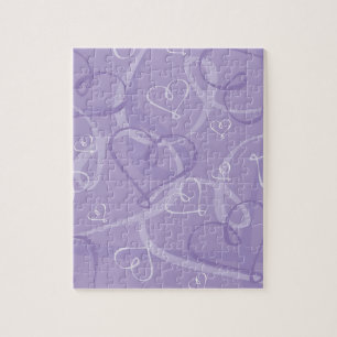 Puzzle Motif de coeur pourpre