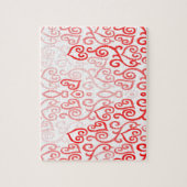Puzzle Motif de coeur rouge et rose (Vertical)