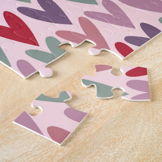 Puzzle Motif de cœurs 1 (Côté)