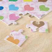 Puzzle Motif de coeurs colorés (Côté)