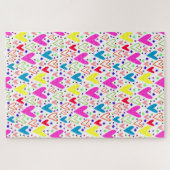 Puzzle Motif de cœurs colorés mignons (Horizontal)