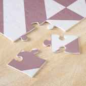 Puzzle Motif de cube géométrique Mauve foncé (Côté)