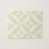 Puzzle Motif de cube géométrique or pâle (Horizontal)