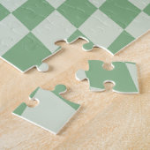 Puzzle Motif de damier distordu vert (Côté)